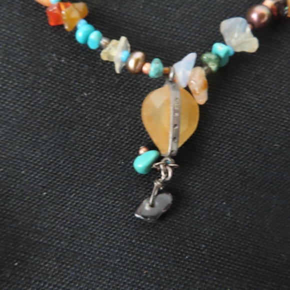 Sundance Catalog Peyote Bird Multi-Stone Necklace - Picture 4 of 6